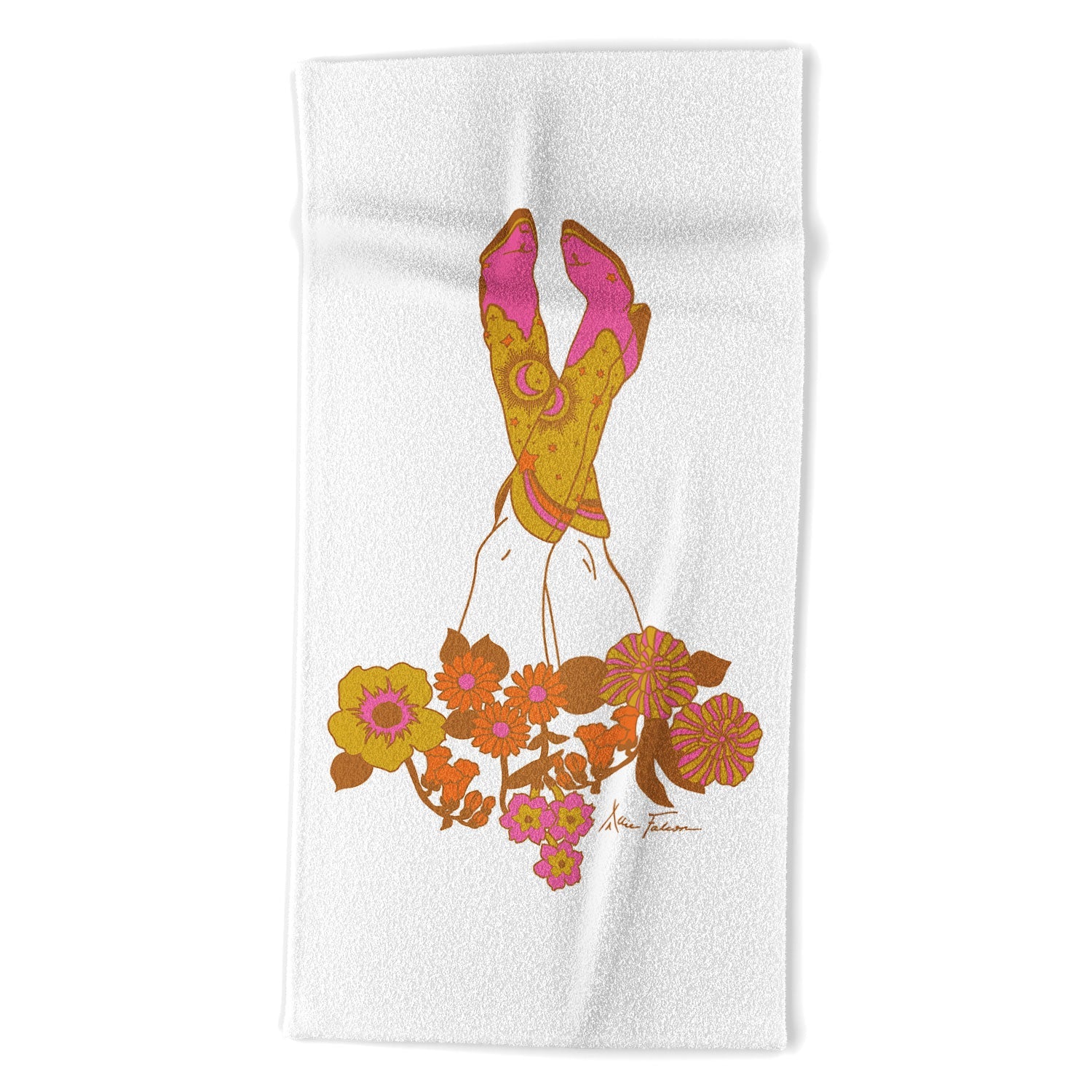 Love Stoned Cowboy Boots Beach Towel (DS) DD