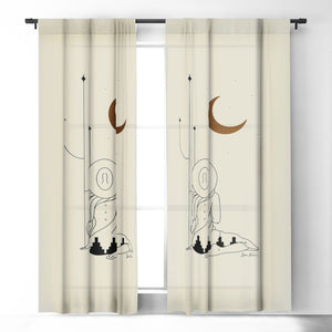 Talking To The Moon Blackout Window Curtains (DS) DD
