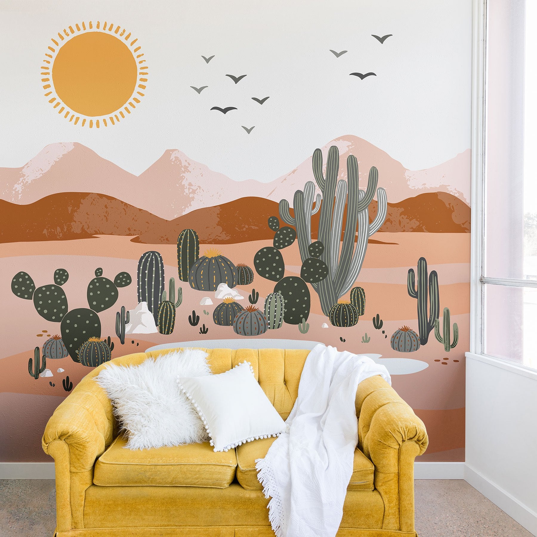 "Ole Rainy Oasis" Wall Mural (DS)