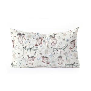"Ole Squirrel Heavenly Christmas" Oblong Throw Pillow (DS)