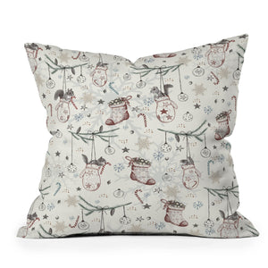 "Ole Squirrel Heavenly Christmas" Indoor / Outdoor Throw Pillows (DS)