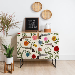 "Ole Sweet Guns & Roses" Credenza (DS)