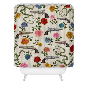 "Ole Sweet Guns & Roses" Shower Curtain (DS)