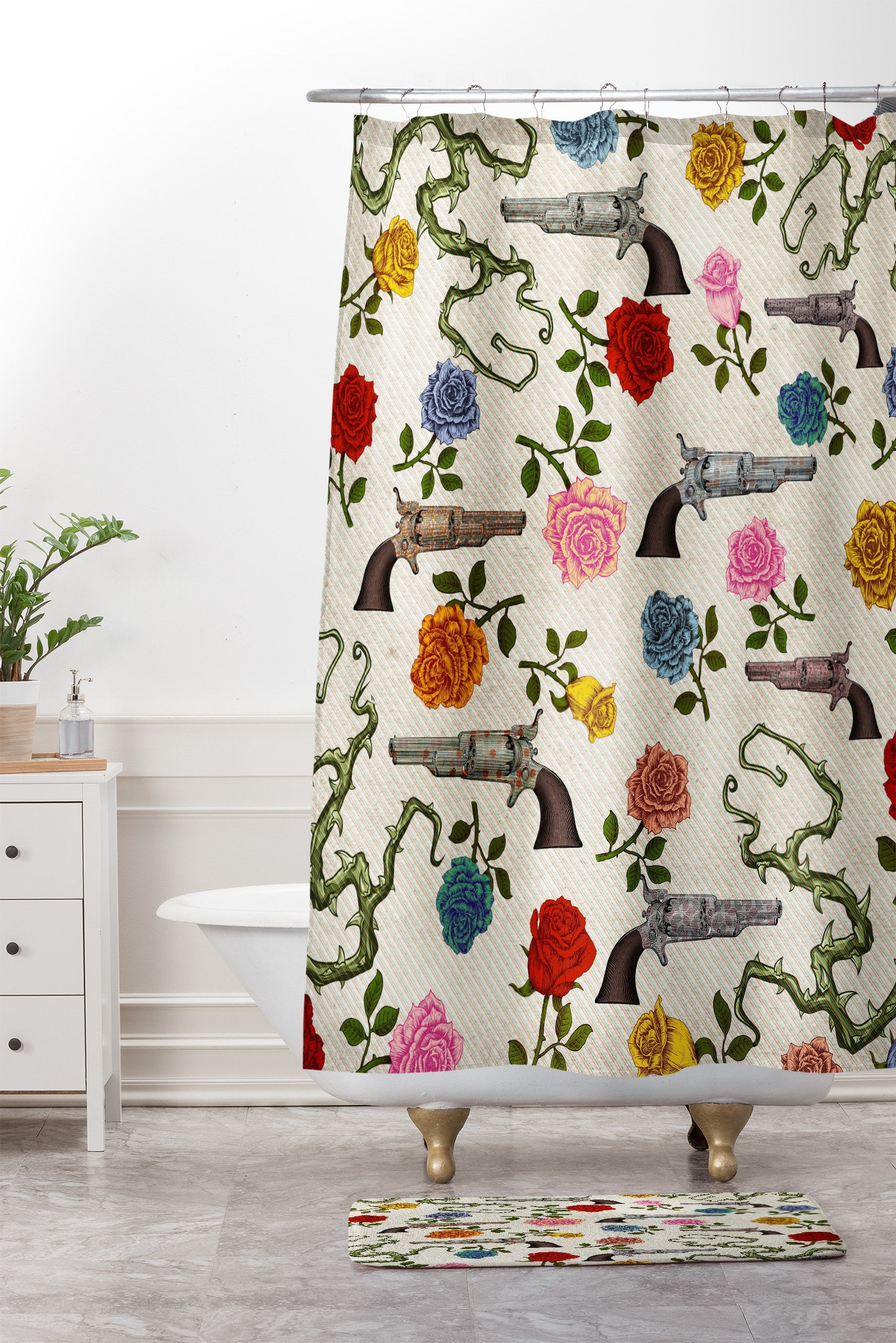 https://lilbeesbohemian.com/cdn/shop/products/belle13-sweet-guns-and-roses-shower-curtain-with-mat-v1_1667x.jpg?v=1637174674