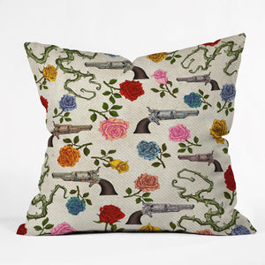 "Ole Sweet Guns & Roses" Indoor / Outdoor Throw Pillows (DS)