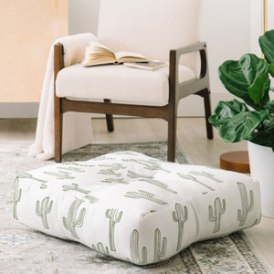 "Ole Cactus Only" Floor Pouf Pillow Square (DS)