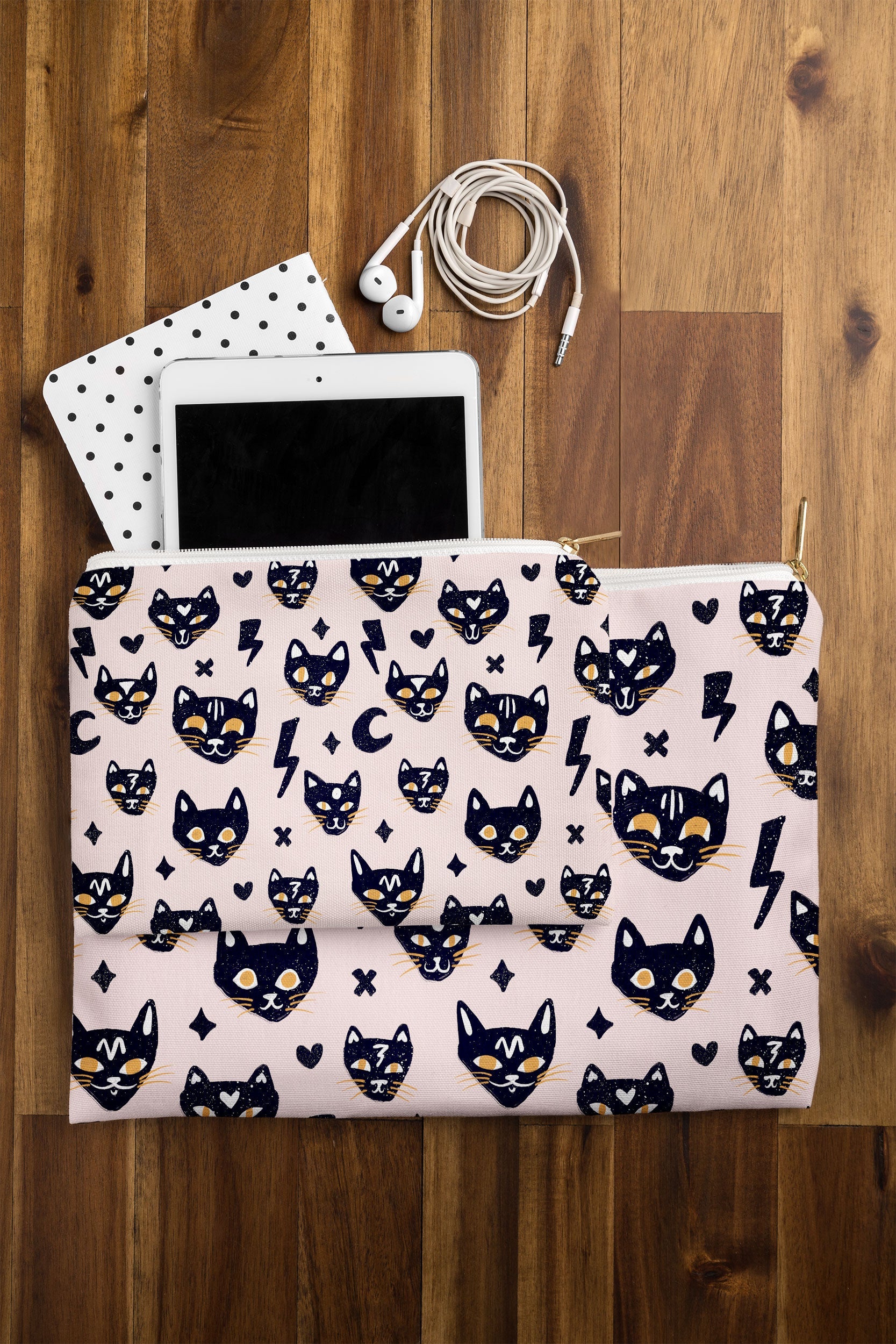 Spooky Kittens Zipper Travel Pouch (DS) DD