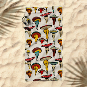 "Ole Sexy Shrooms" Jumbo Beach Towel (DS)