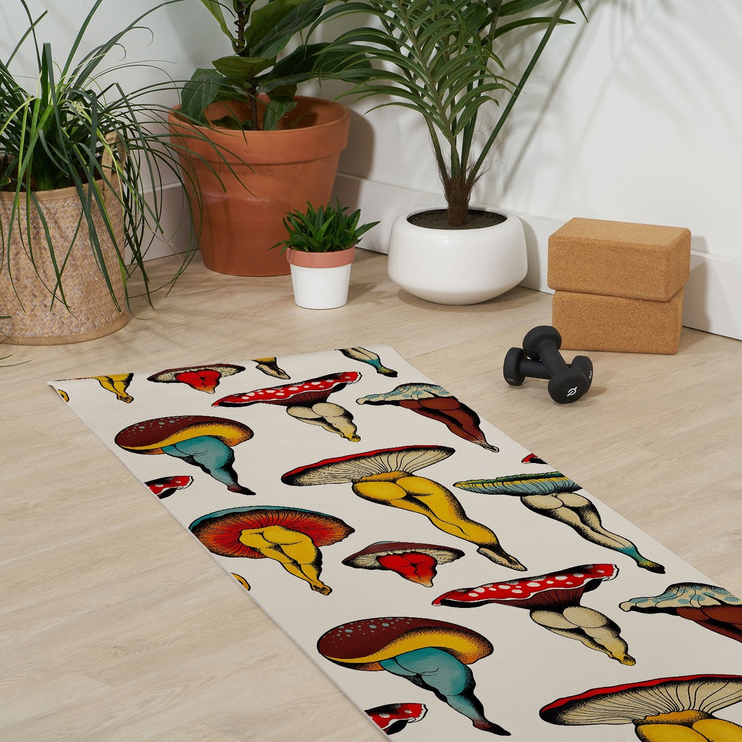 "Ole Sexy Shrooms" Yoga Mat (DS)