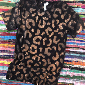 Splashed Leopard Jumbo Leopard Print Graphic Tee (made 2 order) LC