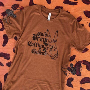 Cold Brew Coffins & Covens Graphic Tee (made 2 order) LC