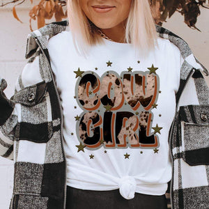 Cow Girl Graphic Tee (made 2 order) LC