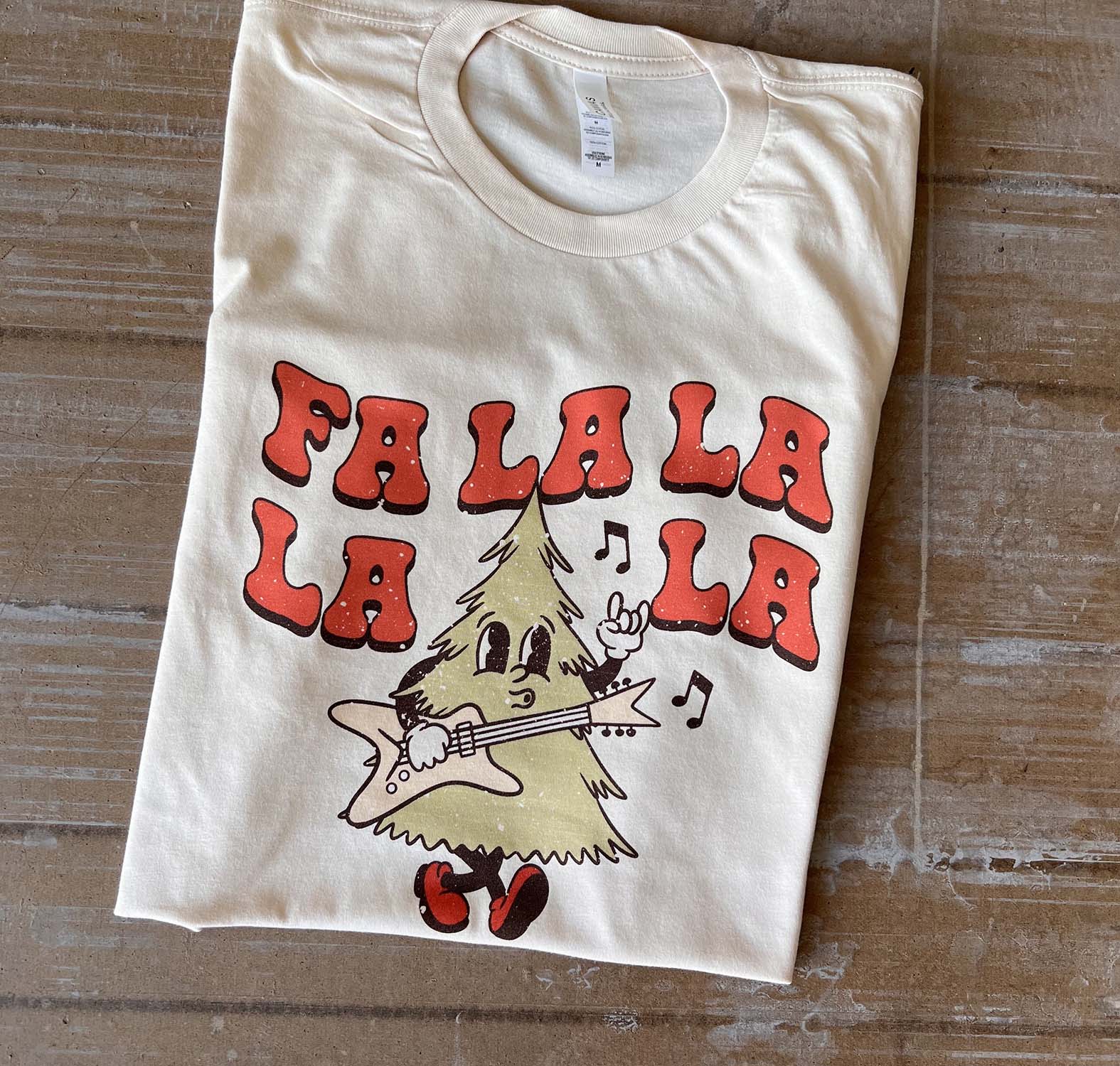 Fa La La La Christmas Cream Graphic Tee (made 2 order) LC