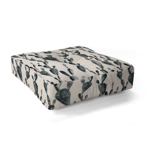 "Ole Midnight Cacti" Floor Pouf Pillow Square (DS)