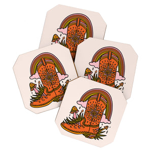 Cowgirl Boot Zodiac Sign Coaster Sets (DS) DD