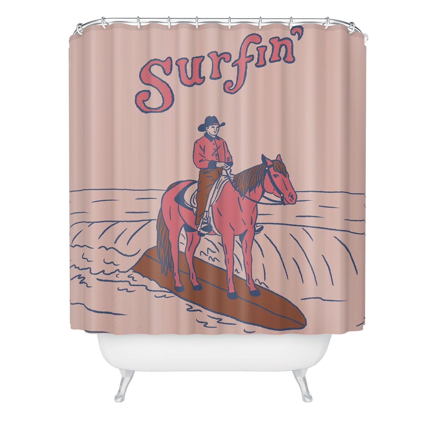 Surfin Shower Curtain (DS)