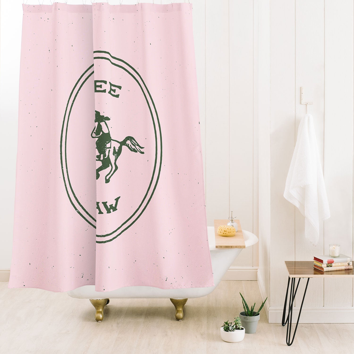 Yee Haw in Pink Shower Curtain (DS)