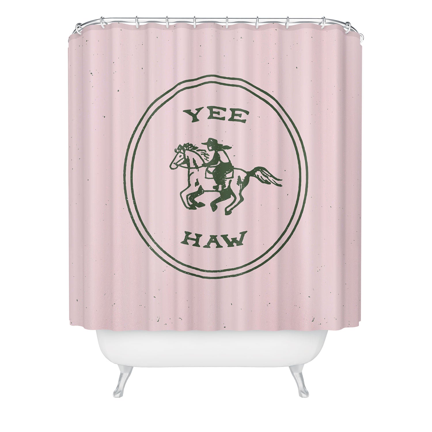 Yee Haw in Pink Shower Curtain (DS)