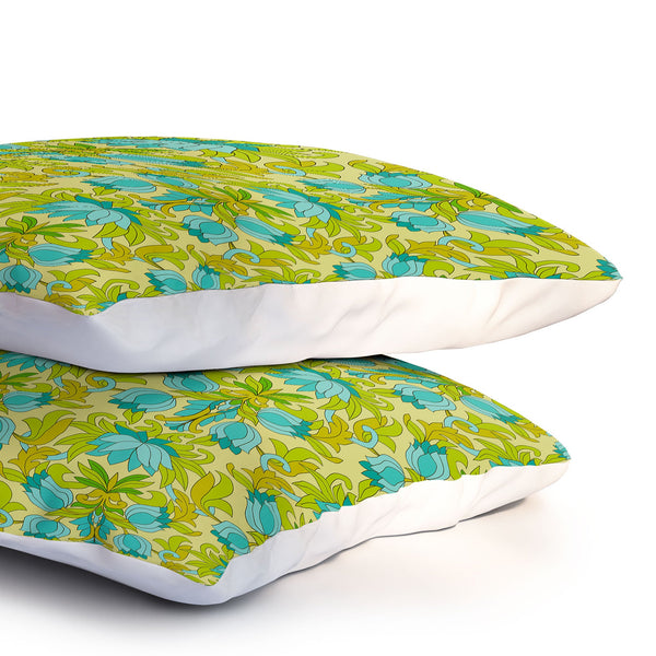 Retro Turquoise Pillow Shams (DS) DD Lil Bee's Bohemian
