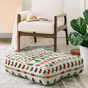"Ole Old School Christmas" Floor Pouf Pillow Square (DS)