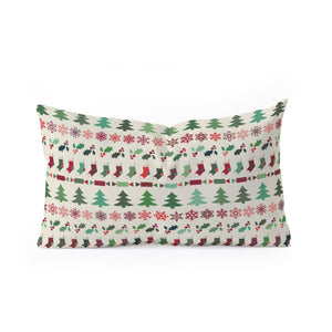 "Ole Old School Christmas" Oblong Throw Pillow (DS)