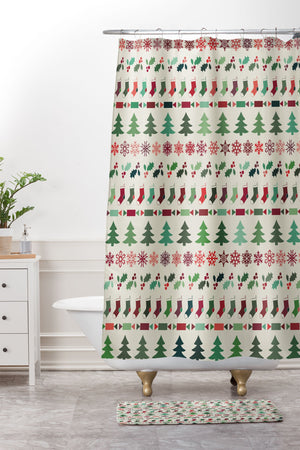 "Ole Old School Christmas" Shower Curtain (DS)