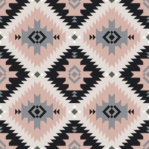 "Ole Cornerstone" Aztec Print Floor Pouf Pillow Square (DS)