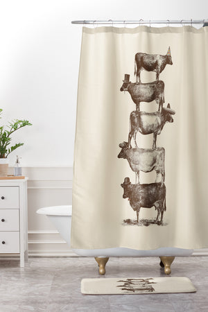 "Ole Cow Town" Shower Curtain (DS)