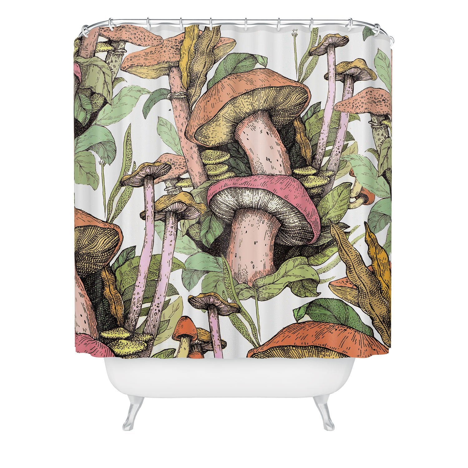 "Ole Wild Mushrooms" Shower Curtain (DS)