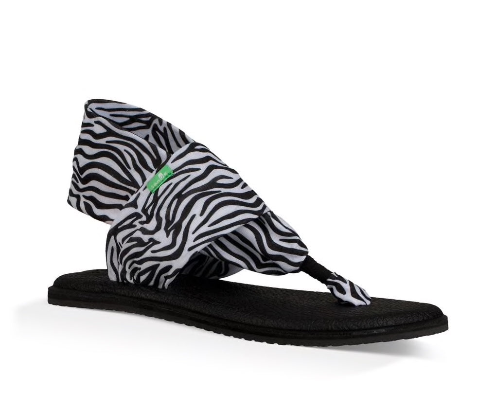 SANUK Zebra Print Yoga Sling Sandals