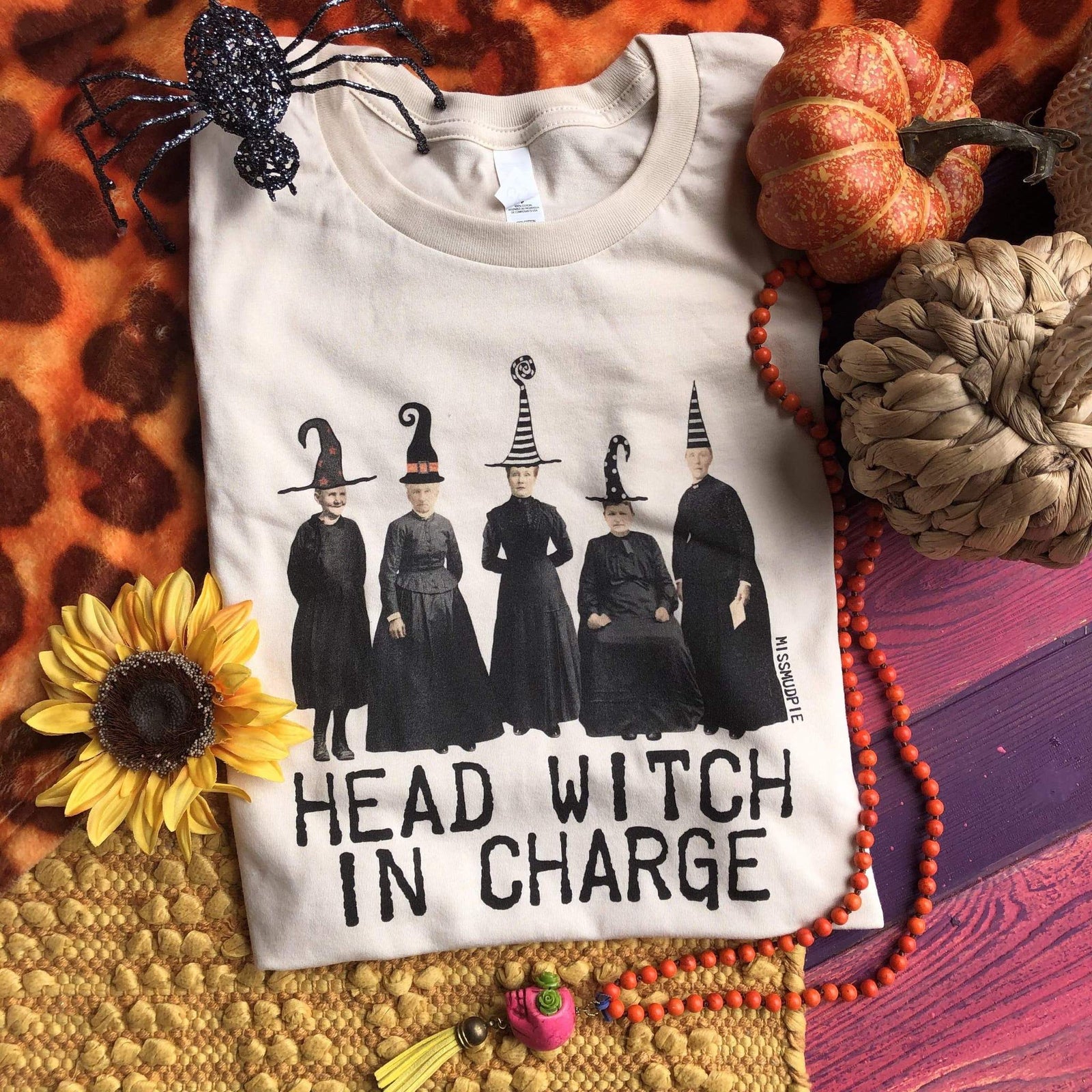Head Witch In Charge Cream Graphic Tee (made 2 order) LC