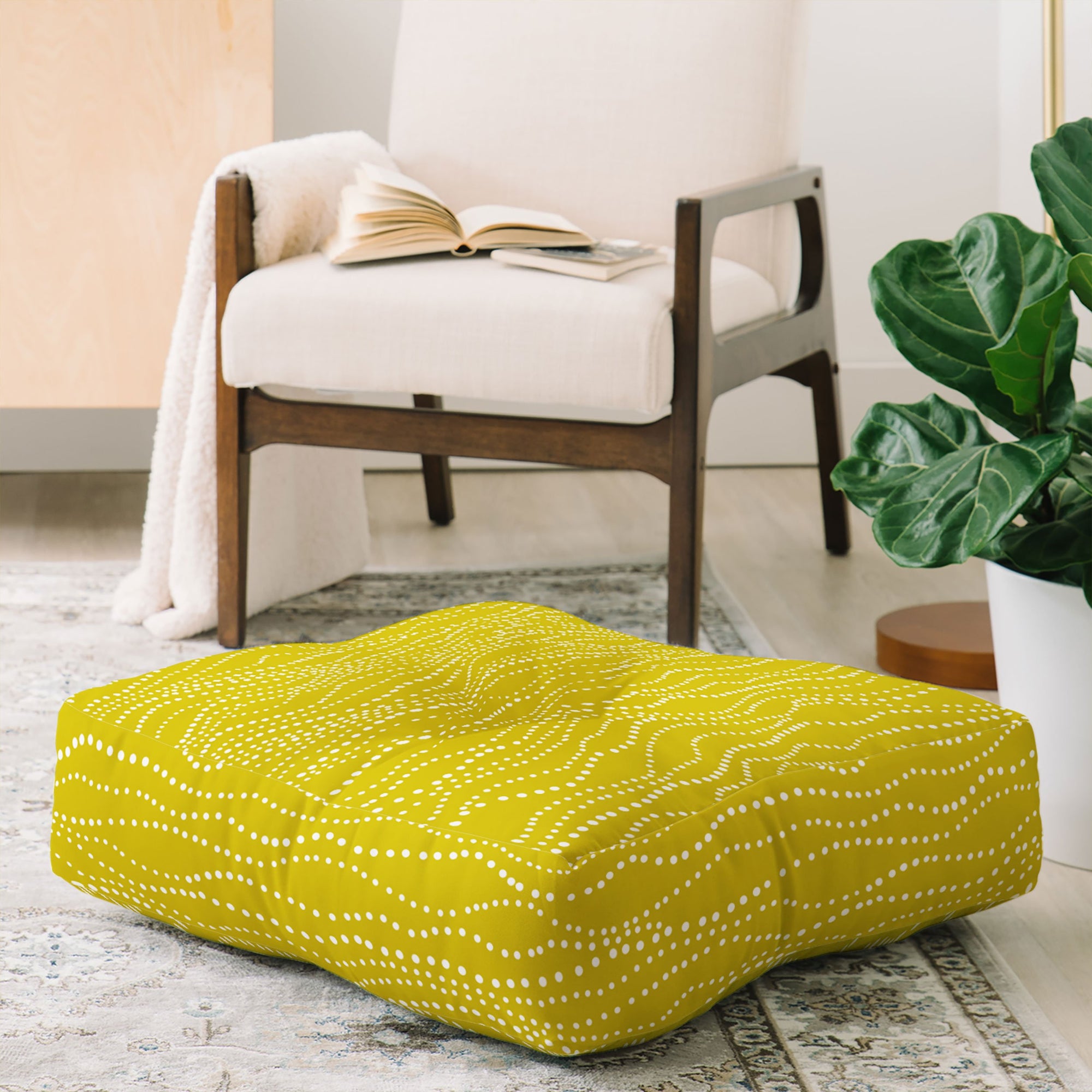"Ole Glowing Gossamer" Floor Pouf Pillow Square (DS)