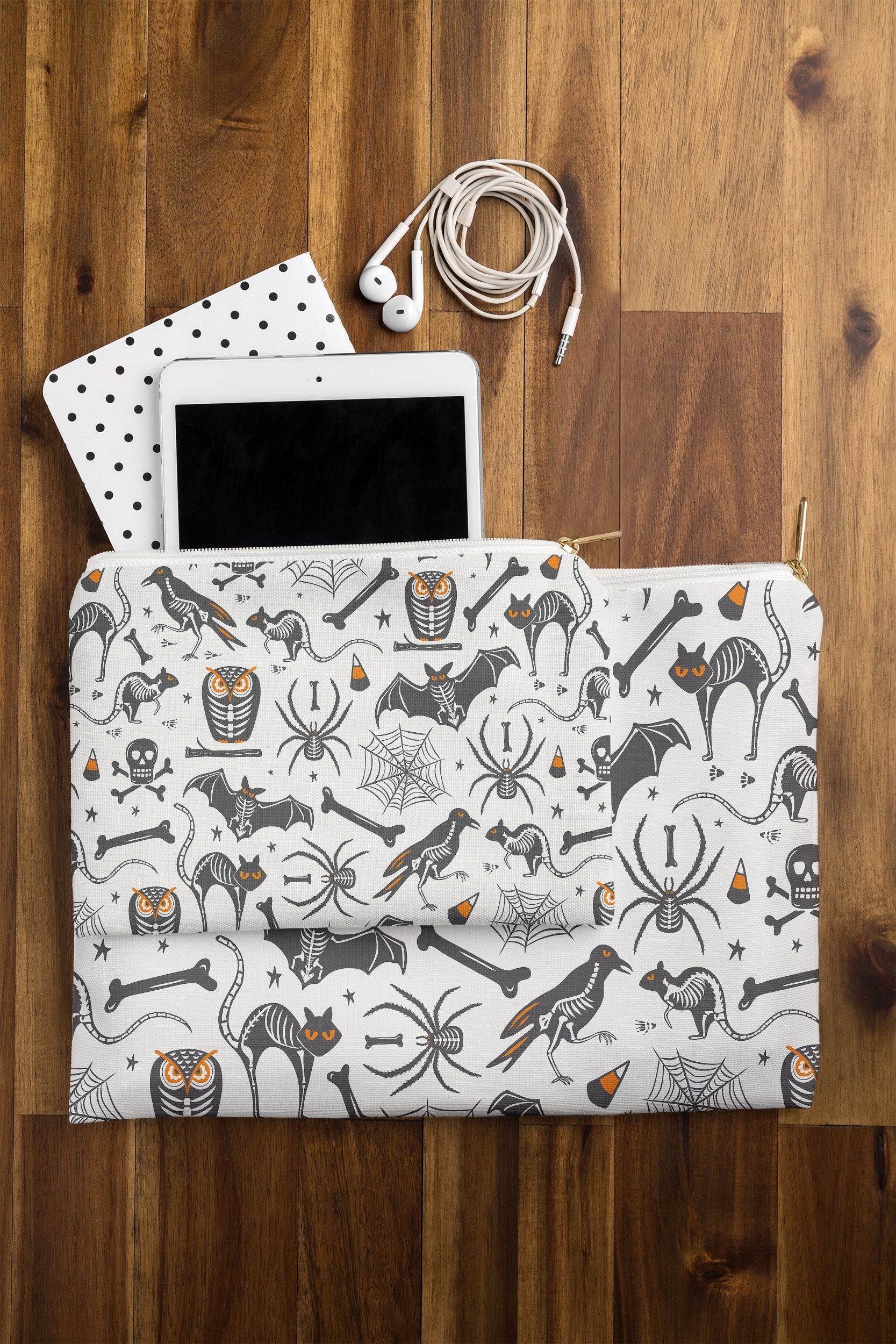 Halloween Xray Zipper Travel Pouch (DS) DD