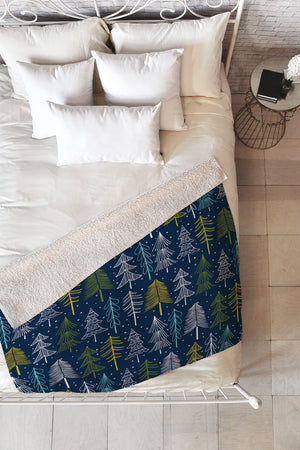 "Ole Oh Christmas Tree Midnight" Throw Blanket (DS)