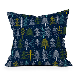 "Ole Oh Christmas Tree Midnight" Indoor / Outdoor Throw Pillows (DS)