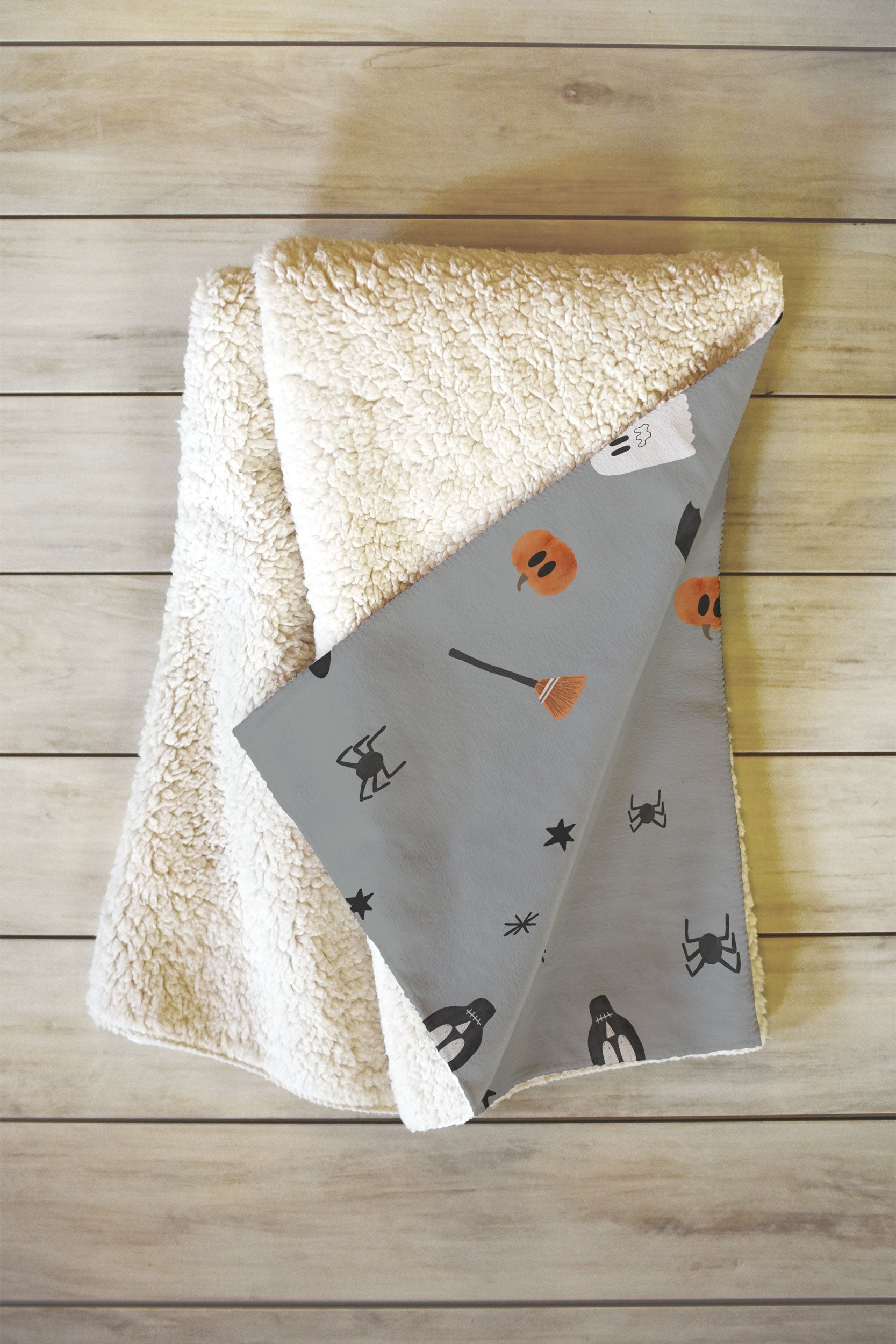 Happy Halloween Fleece Throw Blanket (DS) DD