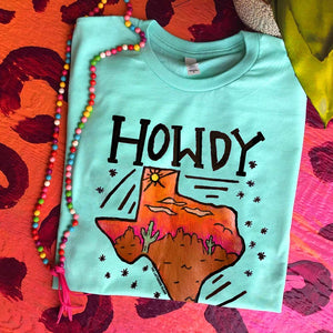 Howdy Texas Graphic Tee (made 2 order) LC