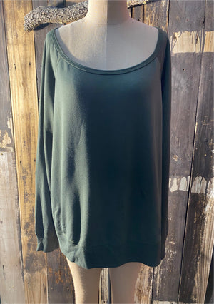 Army Green Crewneck Sweater ~ Size 2XL ~ Queen Bee’s Closet #331