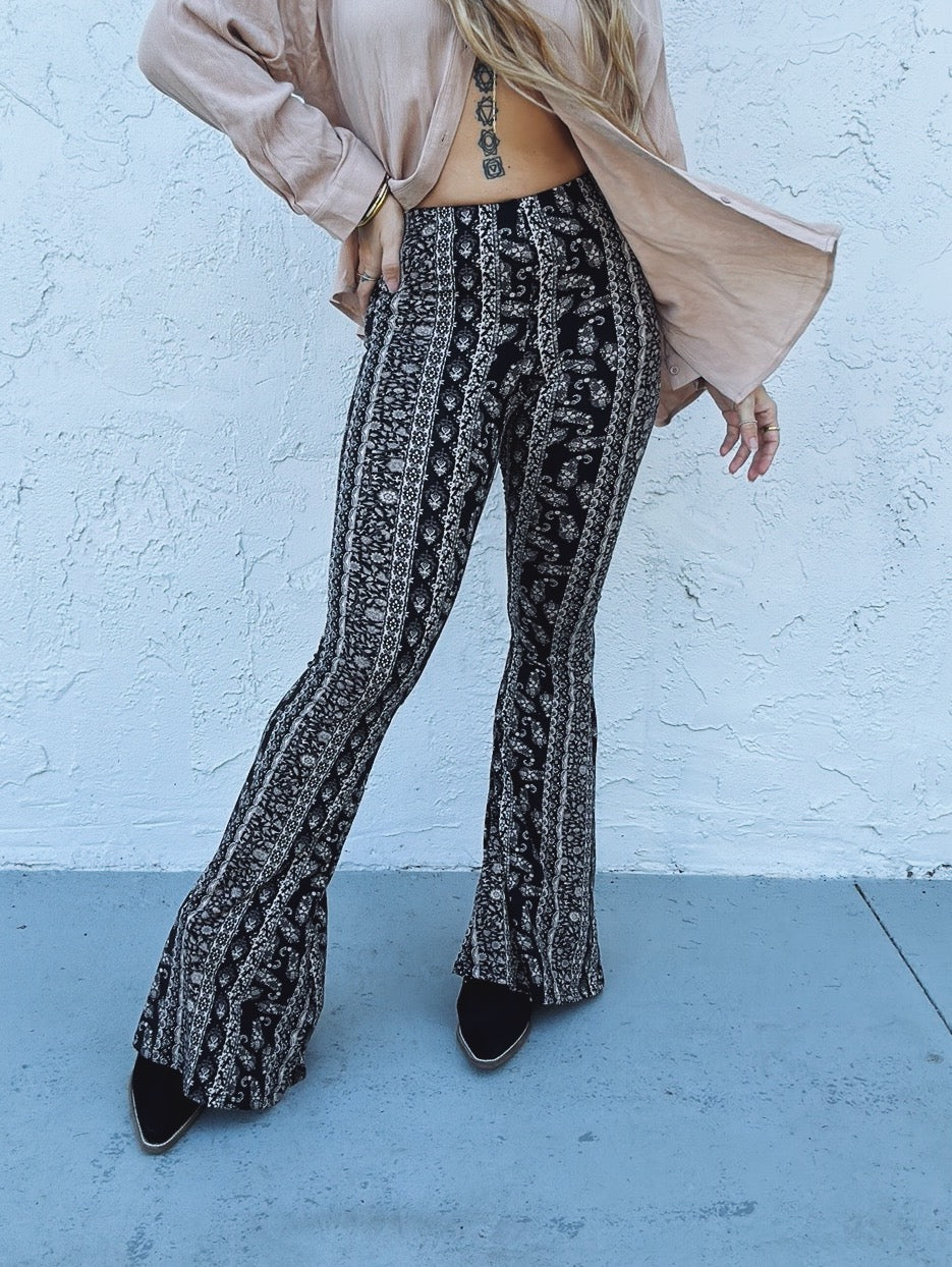Classic PATTERNED Flares - Bell Bottom Flared Trousers Leopard Print