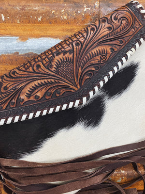 Toolin' Around Cowhide Envelope Clutch Style Purse