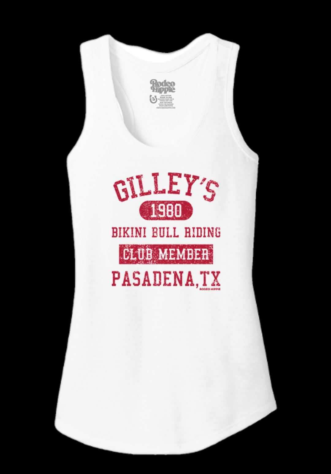 Gilley's White Graphic TANK Top (made 2 order) RH