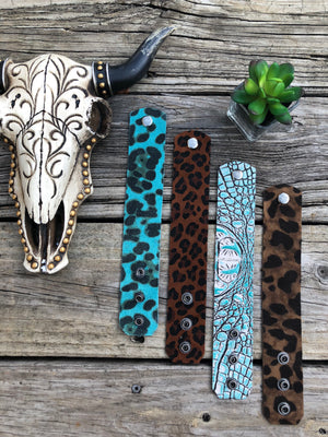 "Ole Shimmy Shimmy" Suede Leather Cuffs