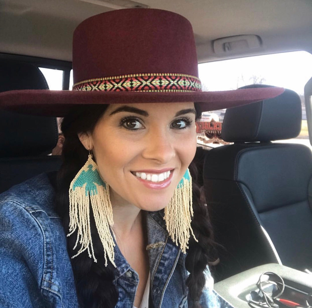 Thunderstruck Beaded Fringe Thunderbird Earrings