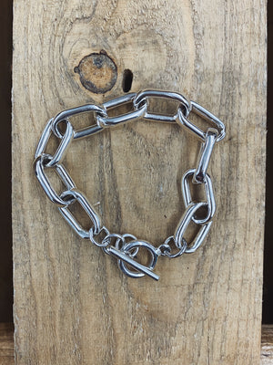 Chain Reaction Large Paperclip Chain Link Bracelet