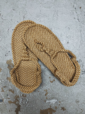 The Athena Rope Sandal In Camel