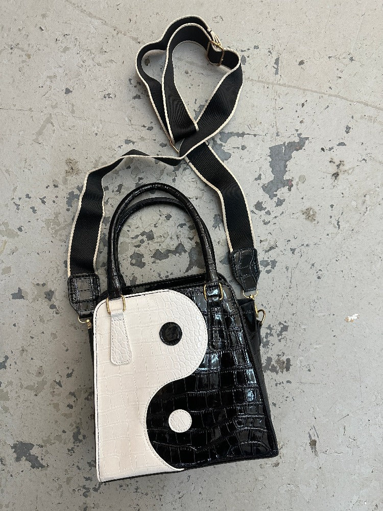 Stay Balanced Yin Yang Croc Cross Body Bag &/or Handbag