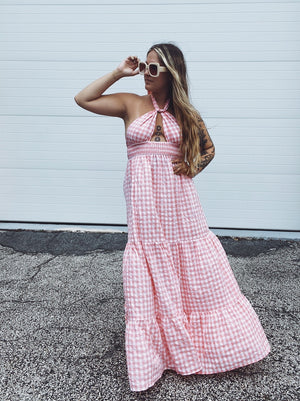 Picnic Date Gingham Maxi Dress