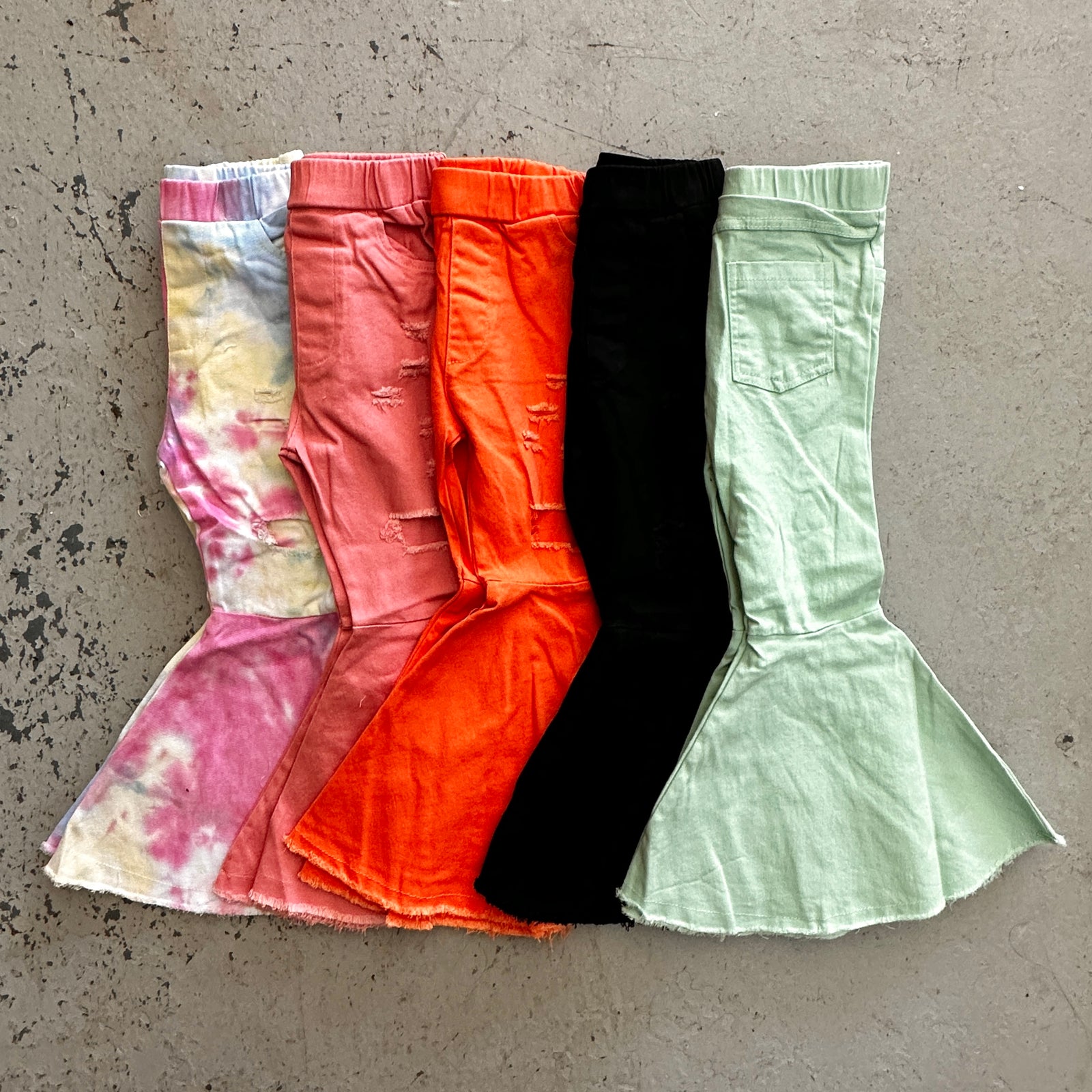 Happy Lil Soul Ruffle Bell Bottom Flare Jeans