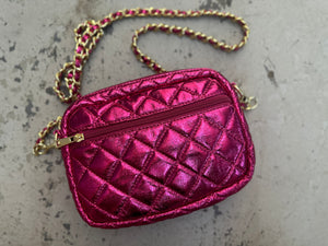 French Quarter Quilted Metallic Cross Body Purse