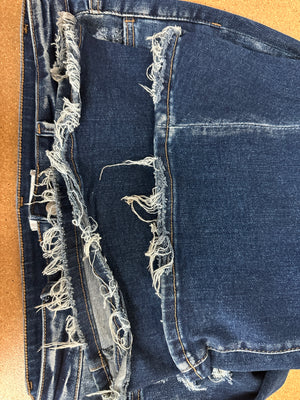 Rumors Distressed High Rise Super Flare W/ Twist Front Seam ~ size 28 & 30 ~ Queen Bee’s Closet #1046